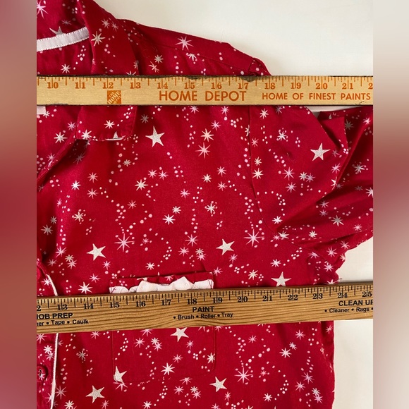 Victoria's Secret Flannel Pajama Set XL Women’s Red Stars Print Christmas, 2009 - Picture 6 of 16